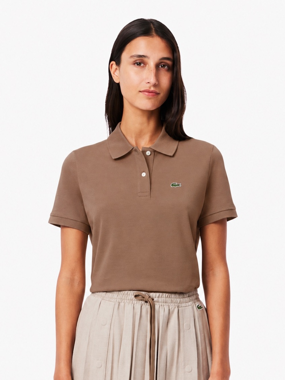 Lacoste Women’s Polo Brown Size M